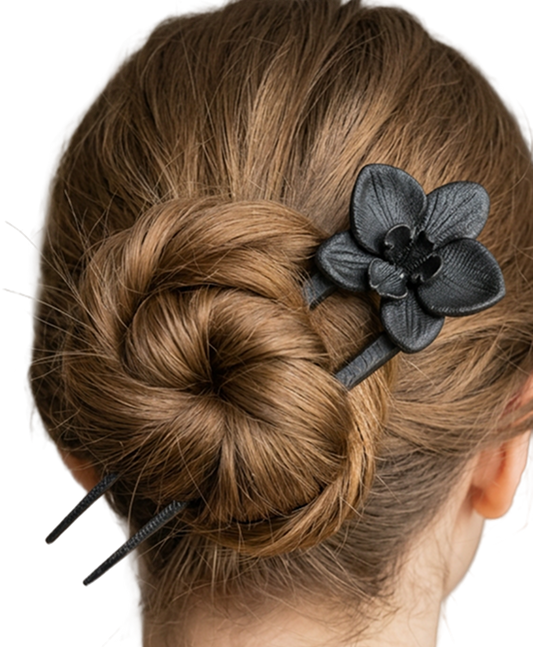 Midnight Petal HairPin