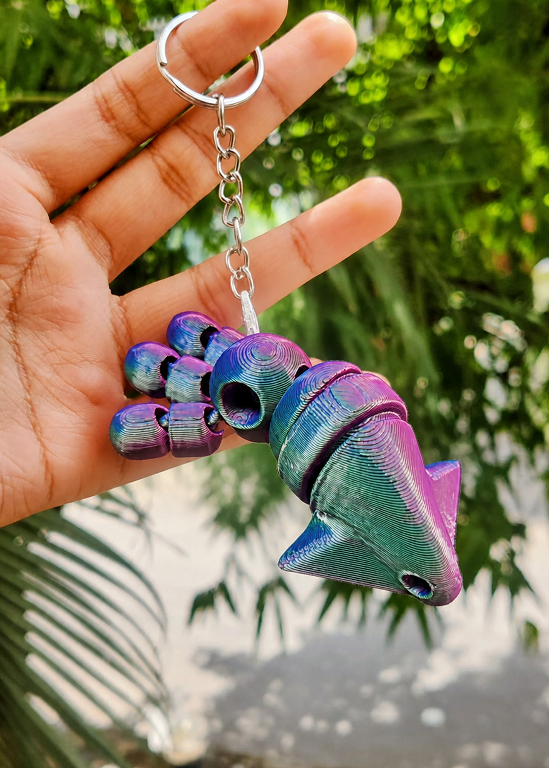 Purple Octopus  Keychain