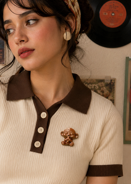 Cheeky Chimp Brooch