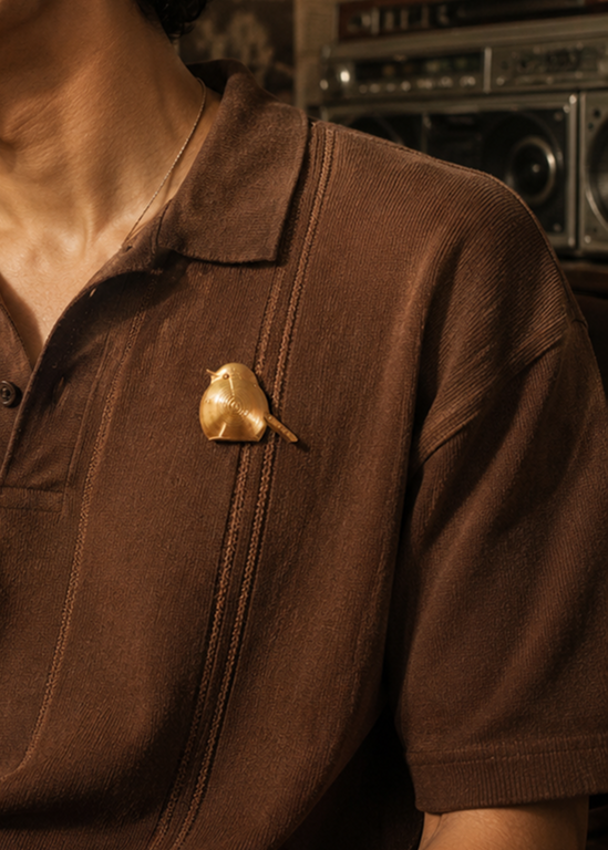 Gold Glide Brooch