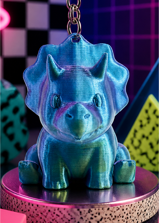 Sitting Dino Keychain
