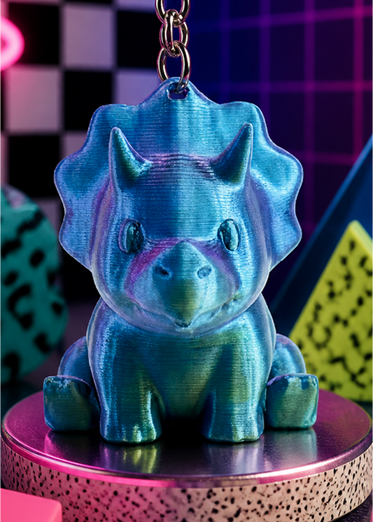 Sitting Dino Keychain