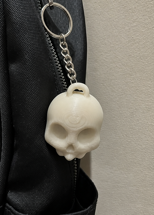 Human Skull Keychain