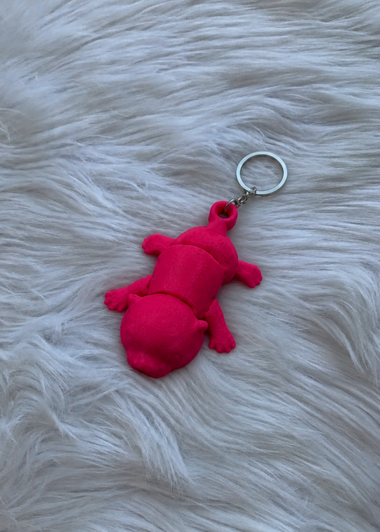 Pink Otter Keychain